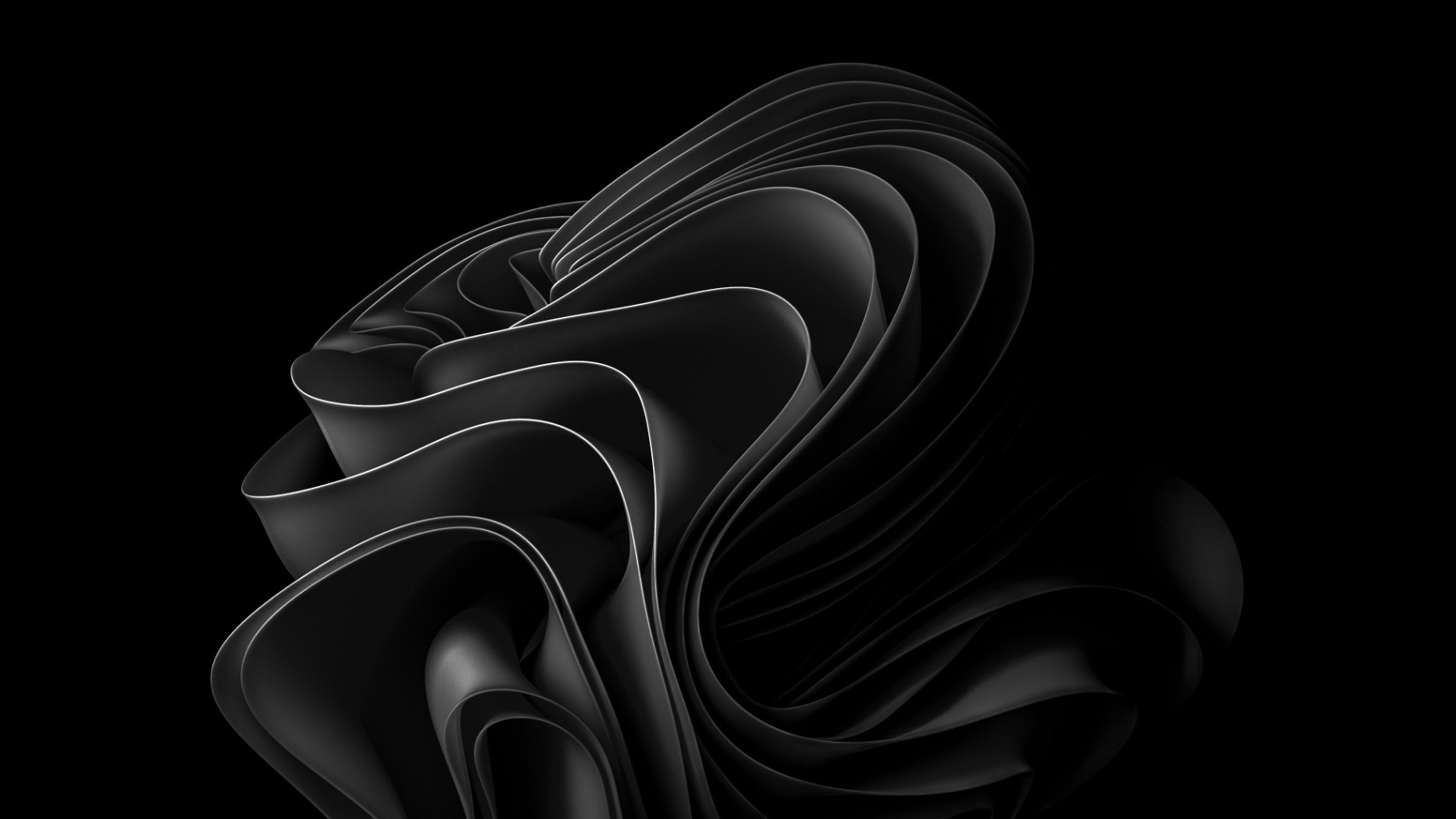 Windows  Black Abstract Bloom [x] : r/wallpaper