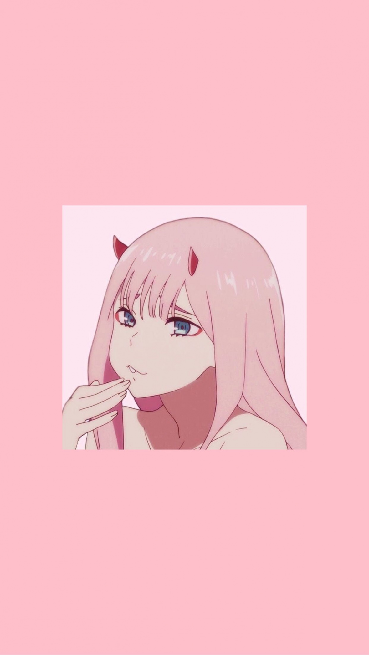 Zero Two Darling in the Franxx Aesthetic Lockscreen Wallpaper