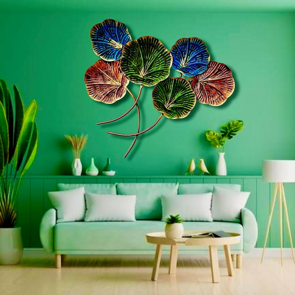 ZXC Metal Wall Art Wall Hanging Wall Decor Metal Lotus Petal For