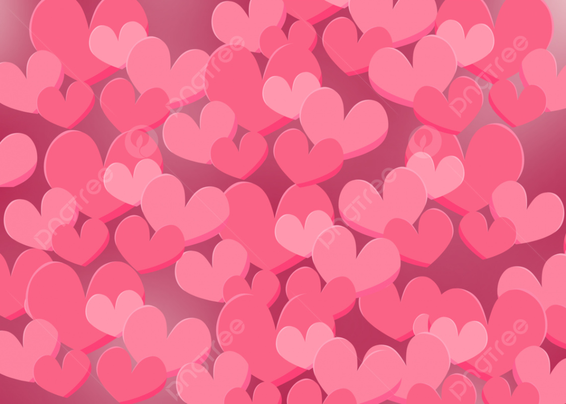 A Bunch Of Pink Love Heart Landscape Blured Background Valentine