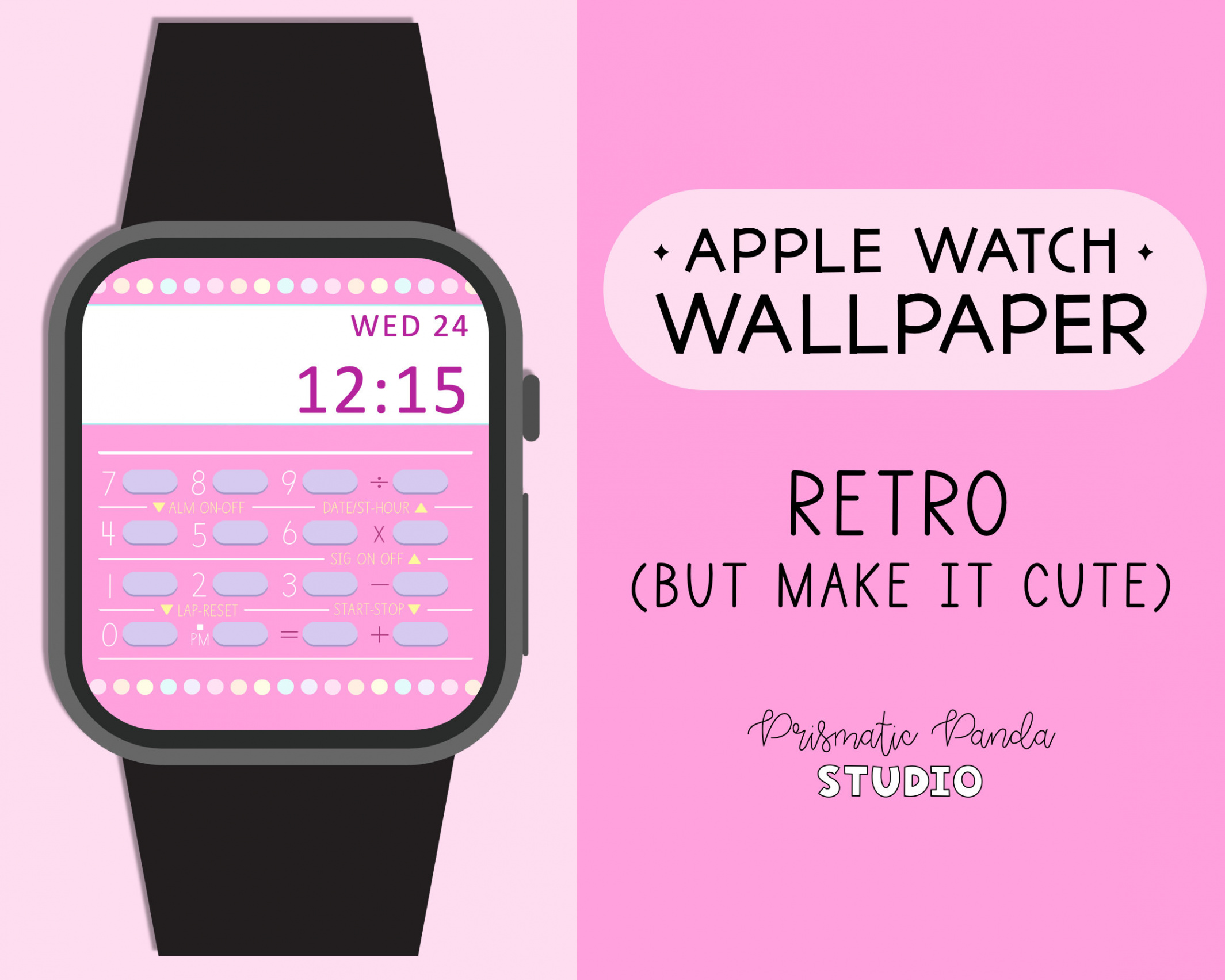 Apple Watch Hintergrund  Retro Style  Süßes Ziffernblatt  Apple Watch  Wallpaper