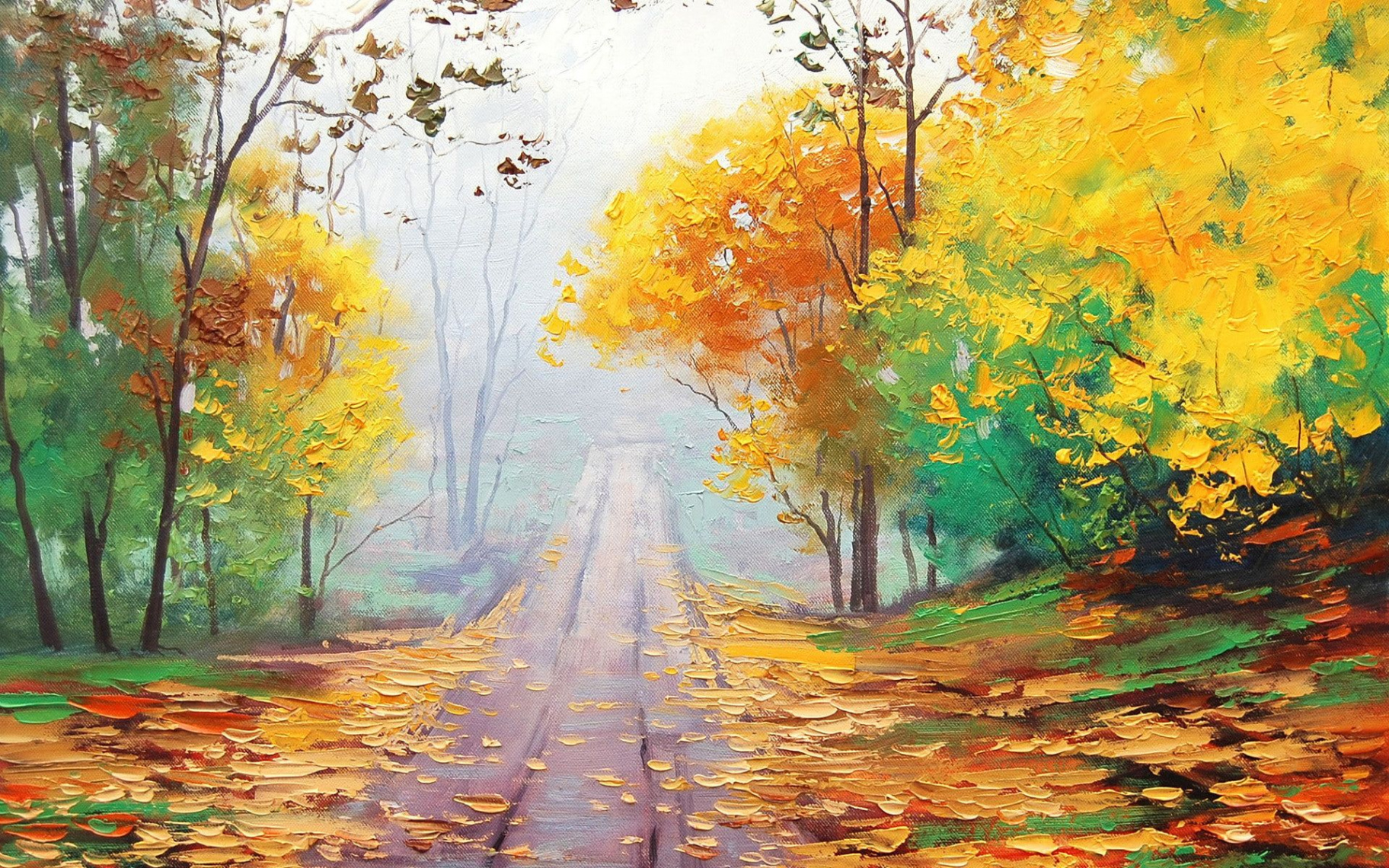 autumn #painting #background #x k pics #P #wallpaper