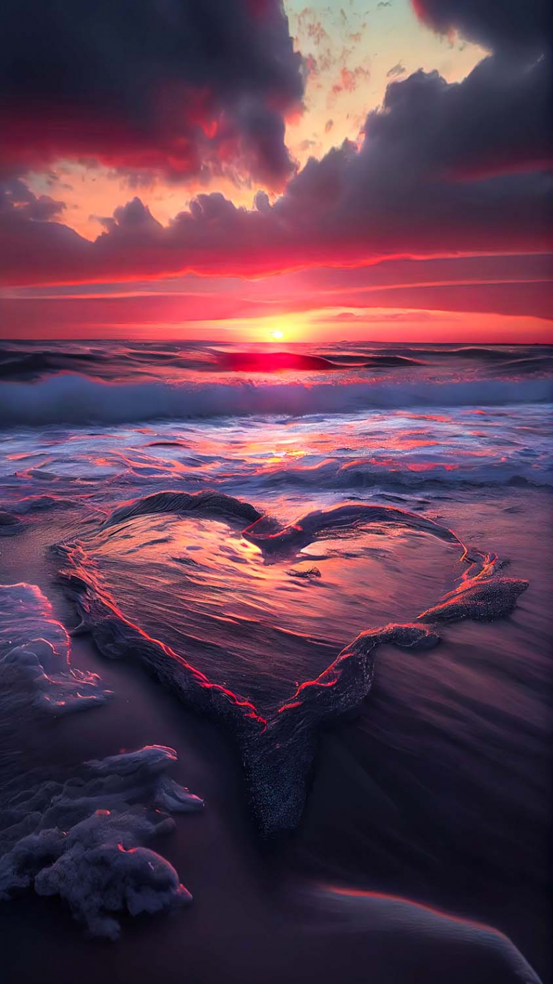 Beach Heart IPhone Wallpaper HD - IPhone Wallpapers : iPhone