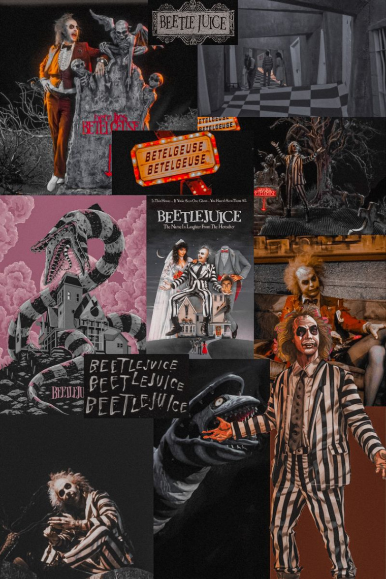 Beetlejuice wallpaper aesthetic  Halloween wallpaper iphone