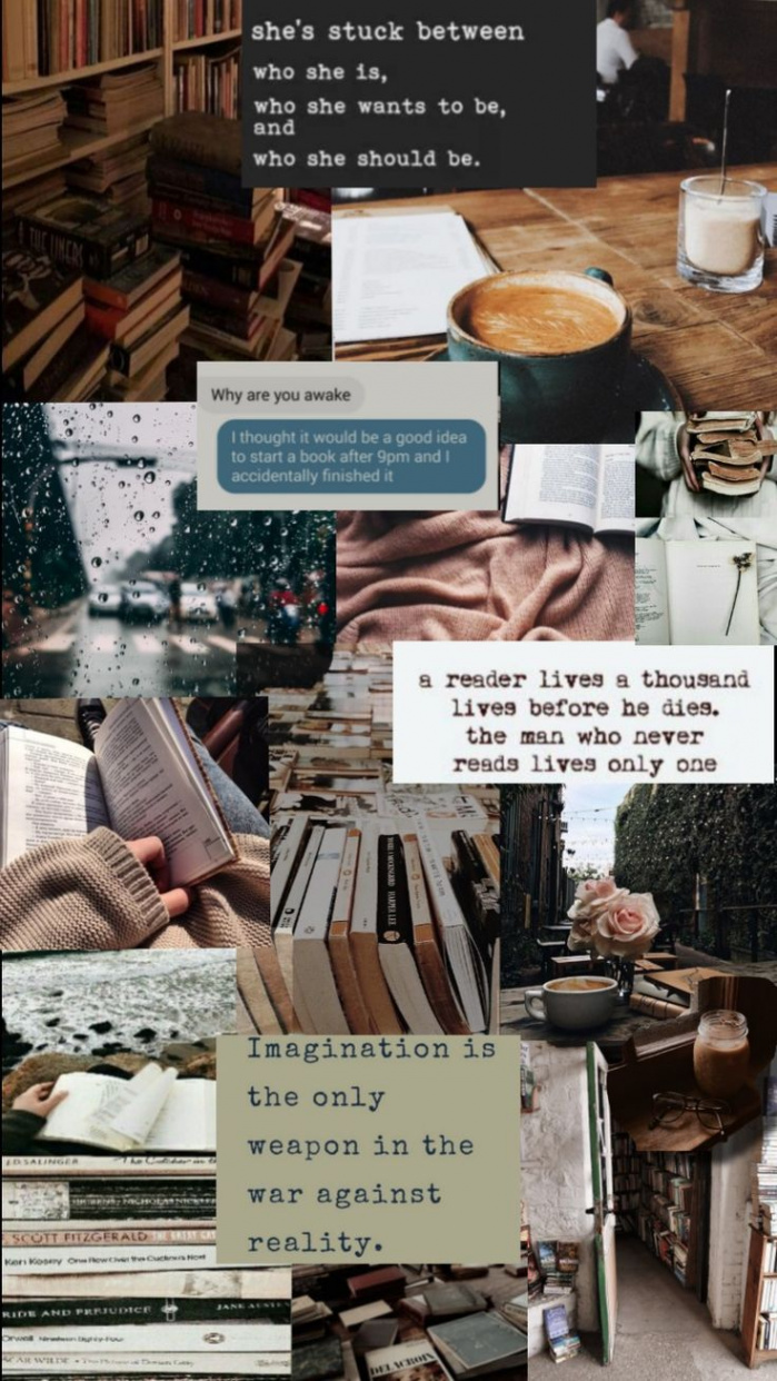 Bookworm aesthetic  Book wallpaper, Aesthetic iphone wallpaper