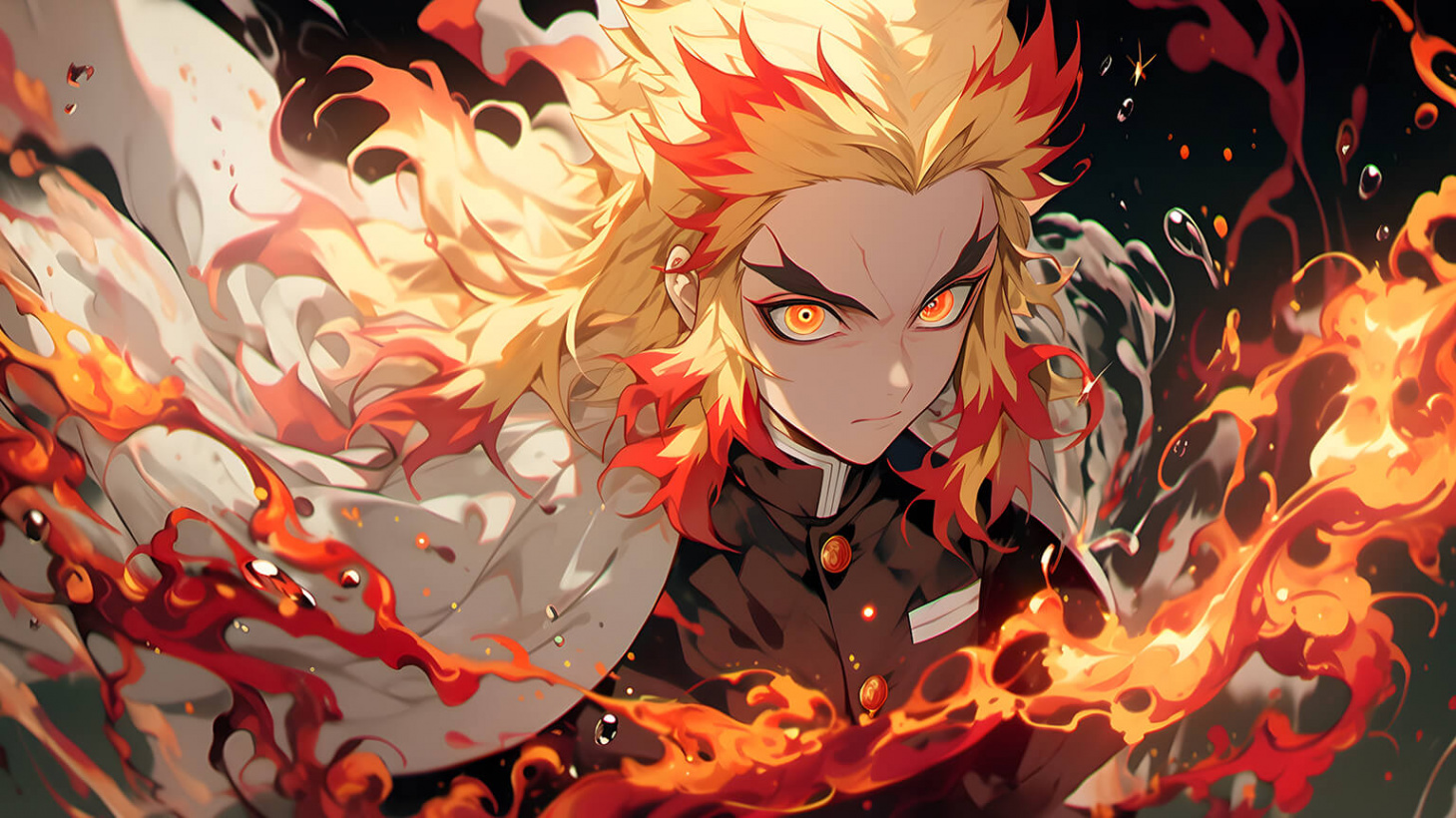 Cool Demon Slayer Kyojuro Rengoku Anime Desktop Wallpaper K