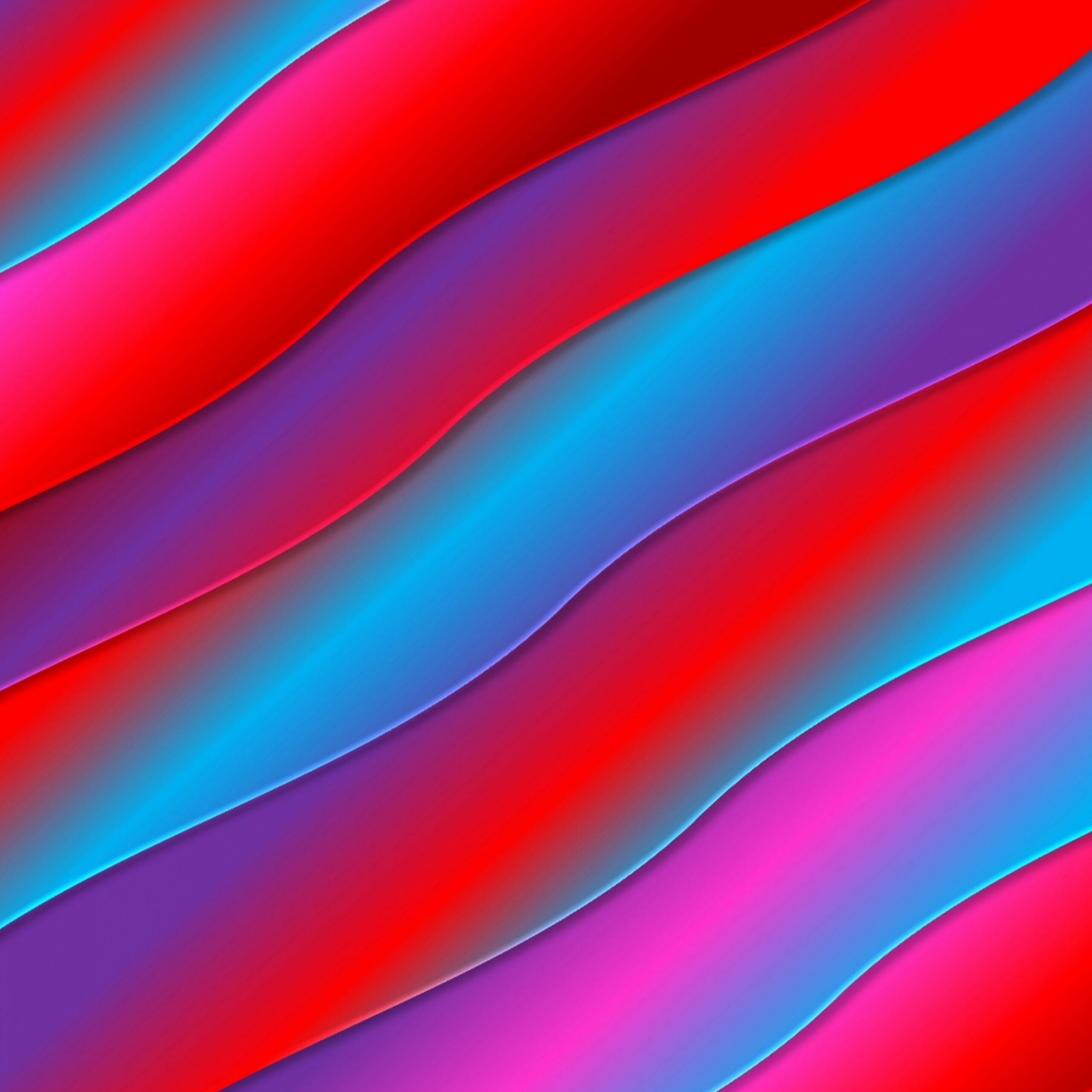 D Vivid Color Waves Gradient Geometric iPad Wallpaper - HD iPad