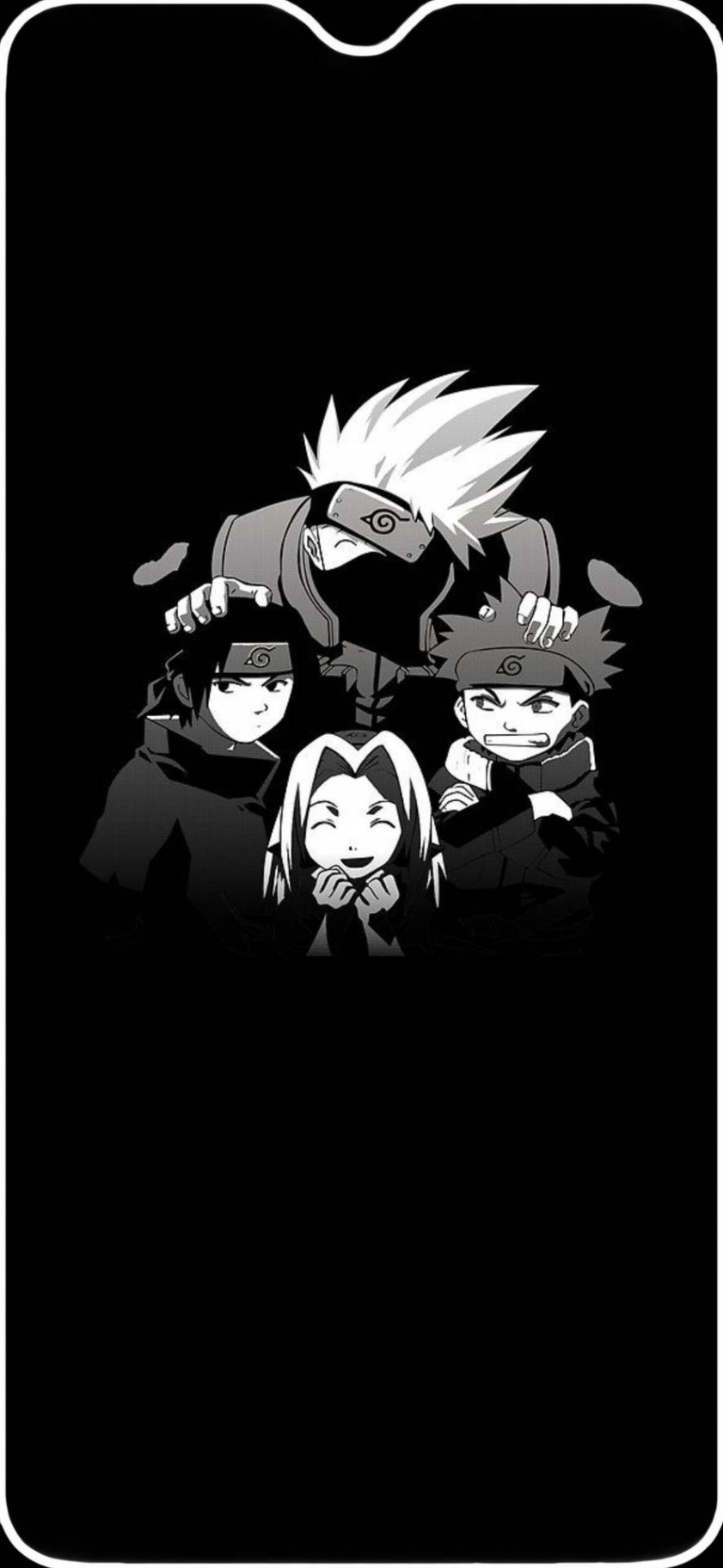 Download Black And White Team  Naruto iPhone Wallpaper