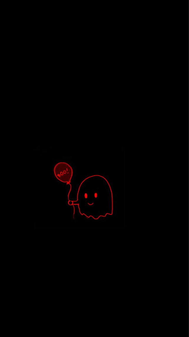 ghost balloon  Red and black wallpaper, Cute black wallpaper