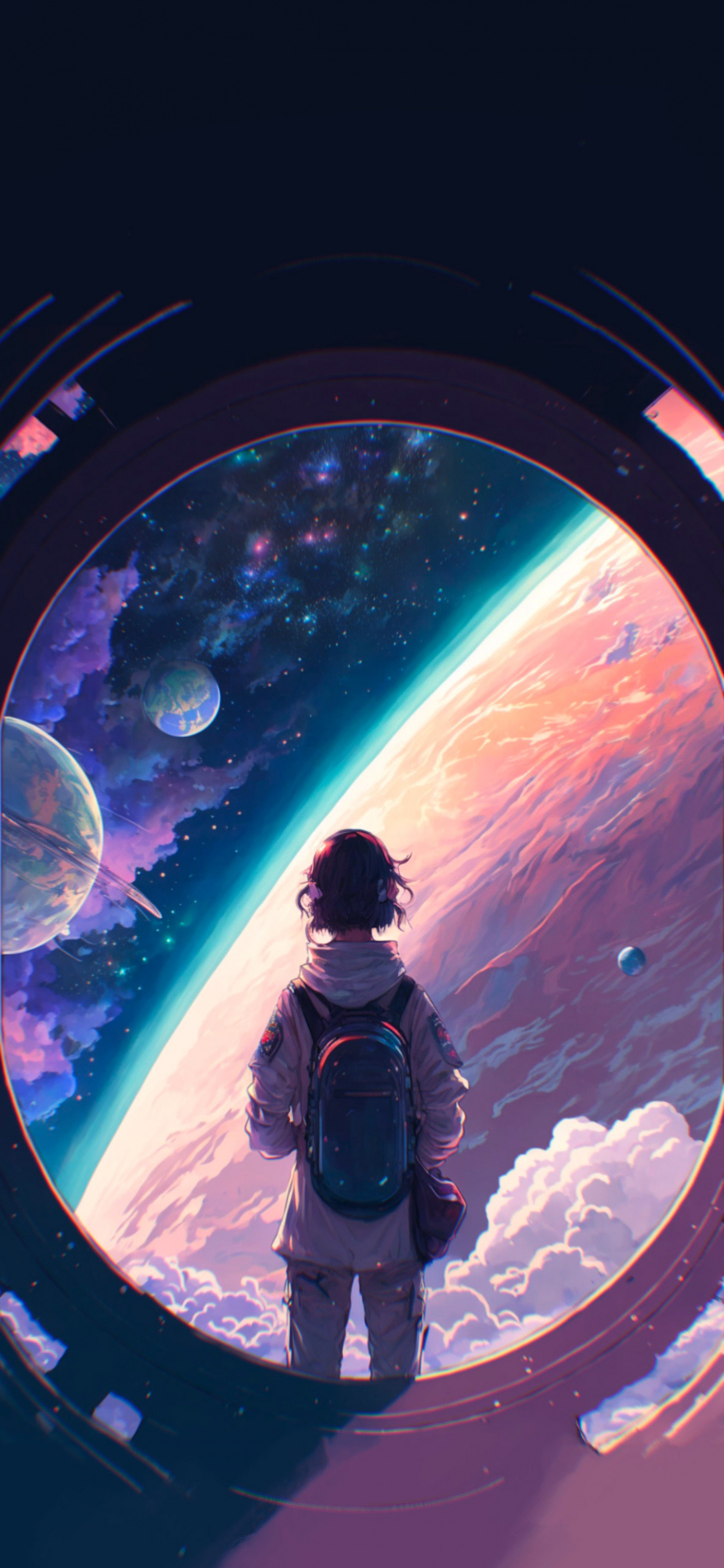 Girl in Outer Space Wallpapers - Pastel Space Aesthetic Wallpaper