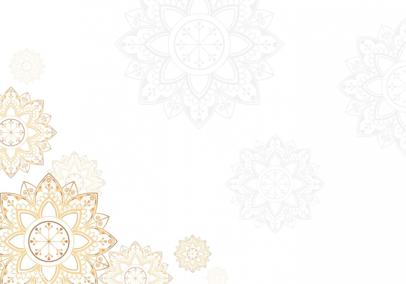 Golden mandala on white background vector  premium image by