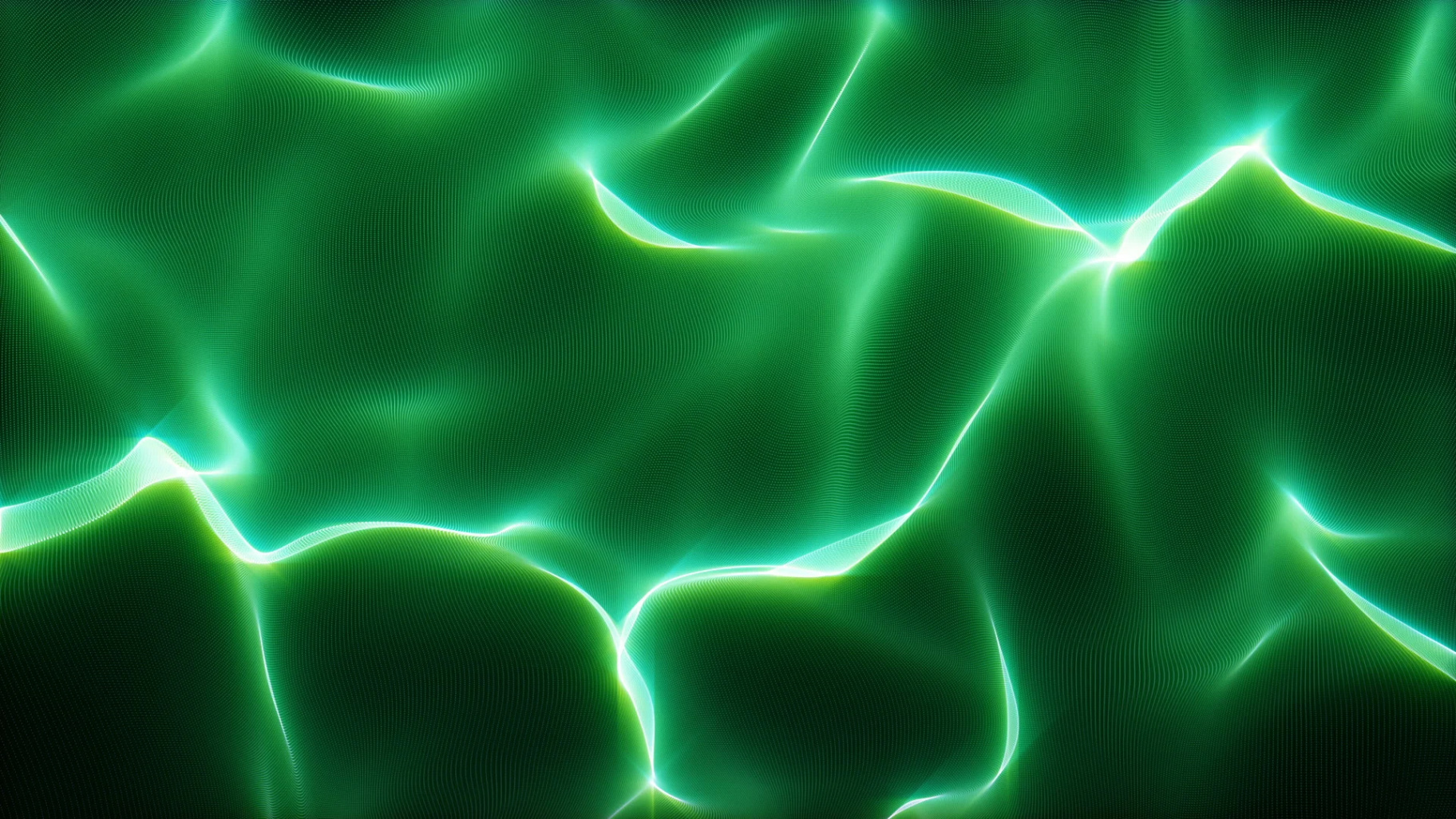 Green energy wave. Beautiful energy background. Seamless loop.