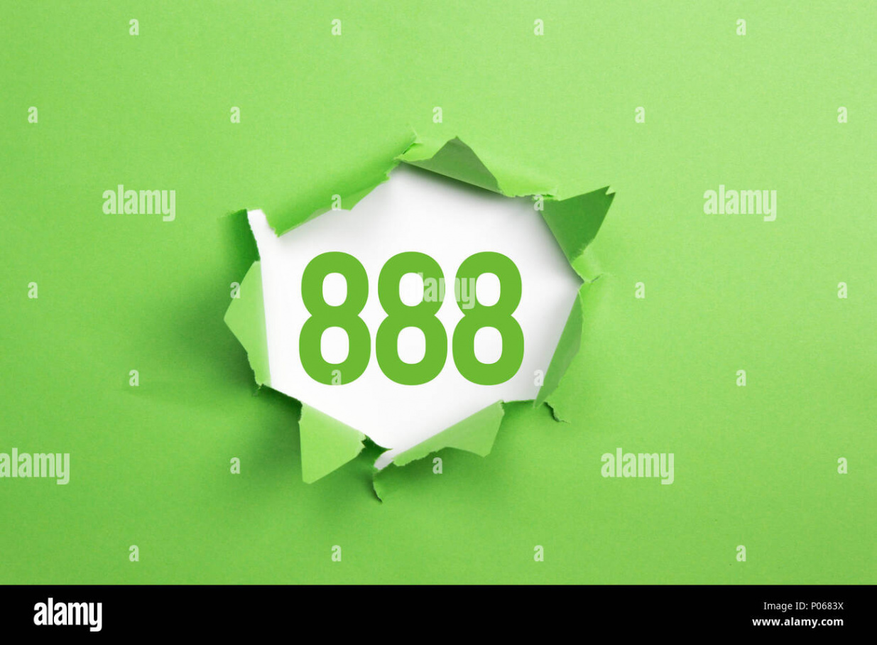 Green Number  on green paper background Stock Photo - Alamy