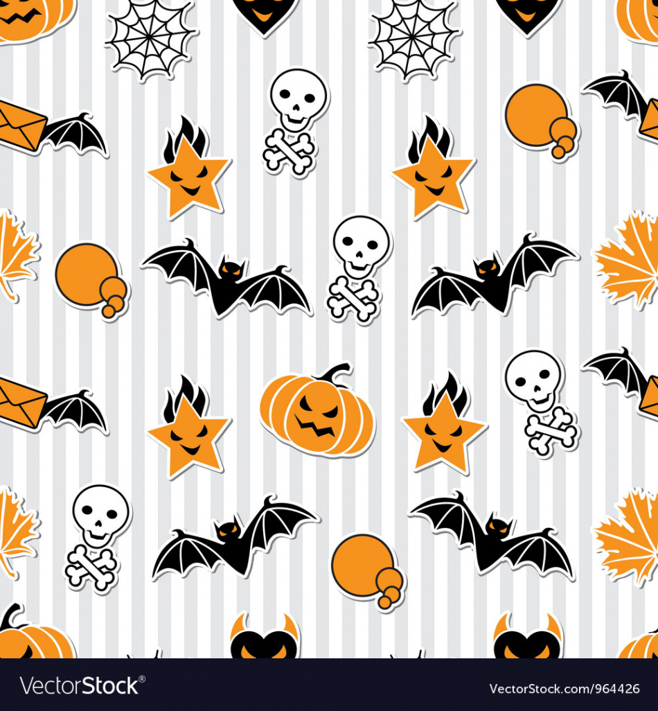 Halloween wallpaper pattern Royalty Free Vector Image