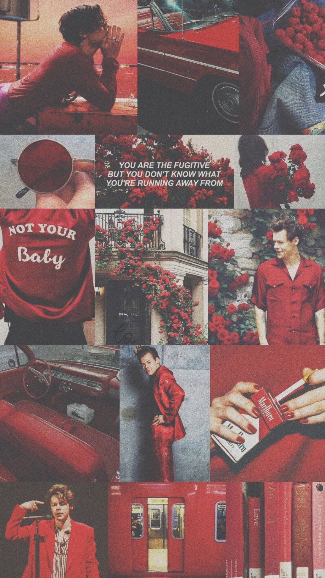 Harry Styles // red aesthetic Wallpaper  Harry styles wallpaper