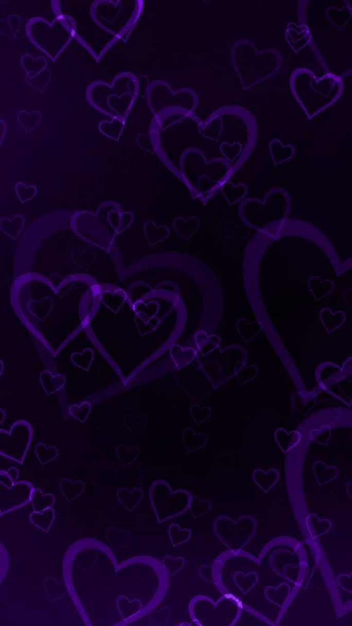 Hearts background wallpaper  Dark purple wallpaper, Purple