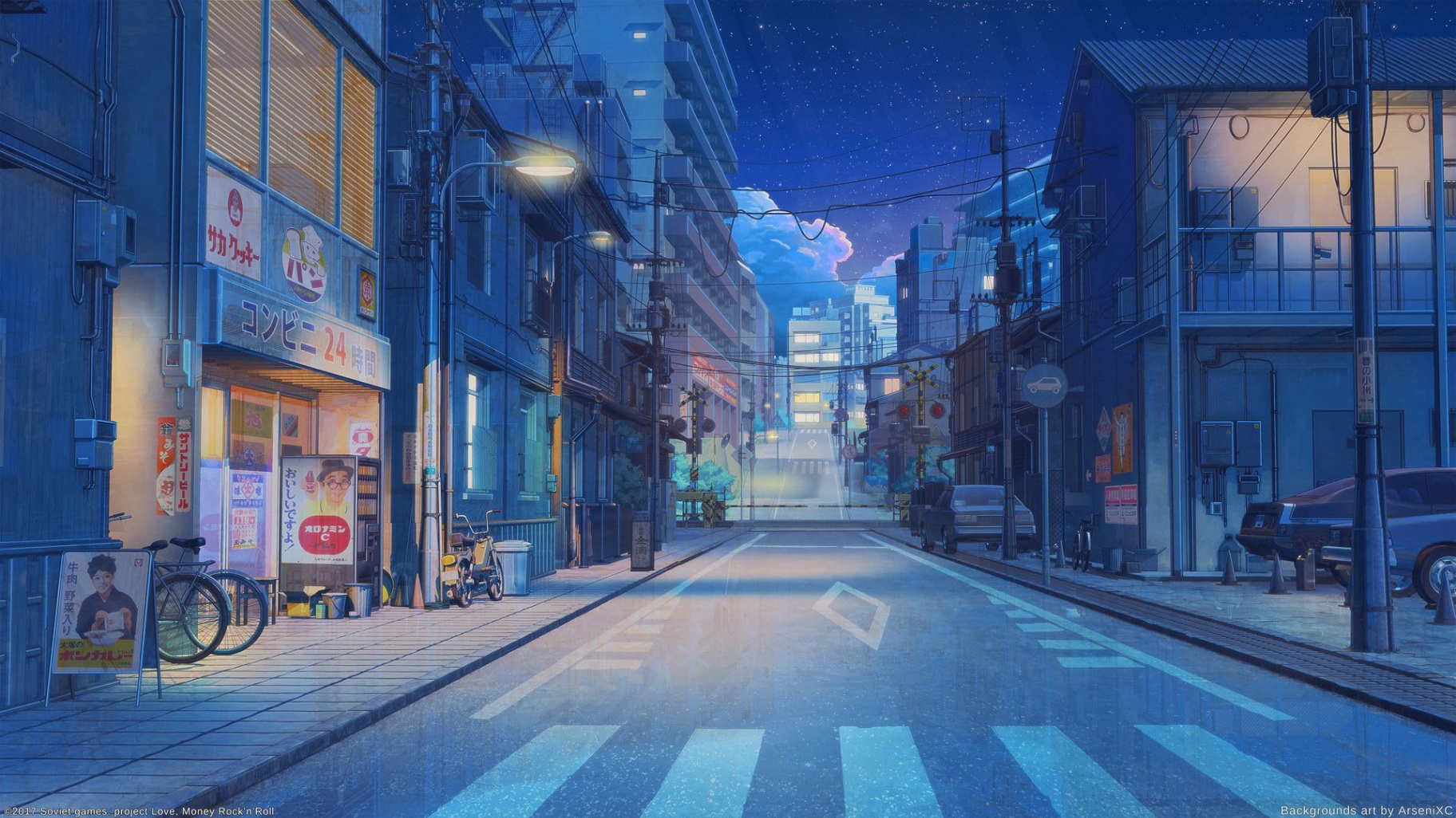 Japanese Anime Street p Wallpapers  Anime scenery, Anime