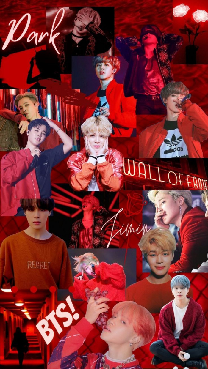 Jimin wallpaper🐥  Jimin wallpaper, Park jimin cute, Red and