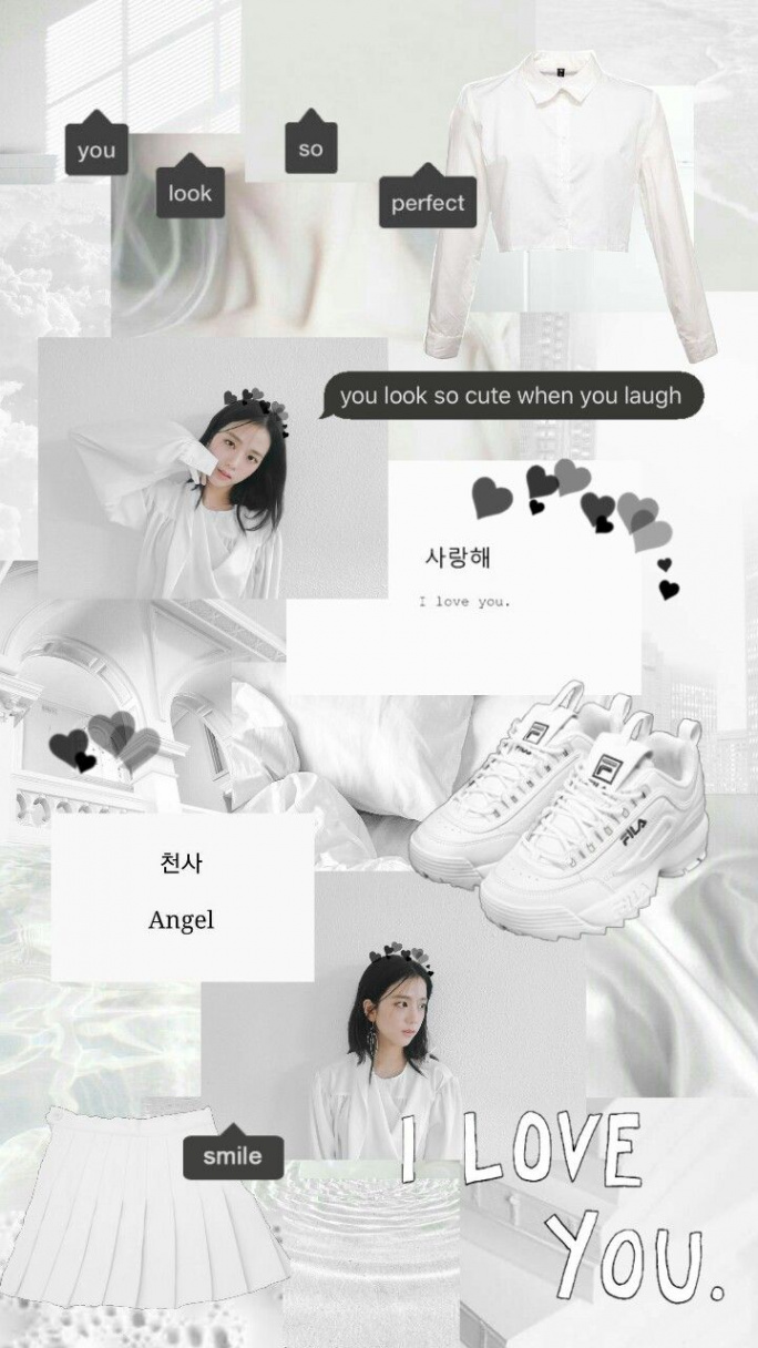 jisoo white collage aesthetic wallpapers #blackpink #jisoo