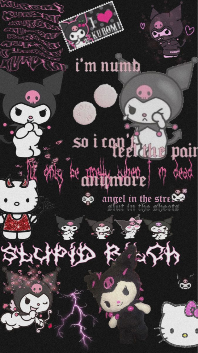 kuromi gothic wallpaper #sanrio #kuromi #aesthetic #goth  Артбуки