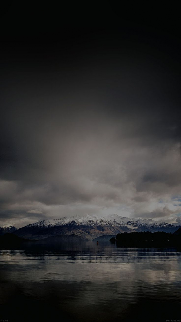 LAKE DARK MOUNTAIN AND SKY NATURE WALLPAPER HD IPHONE  Nature