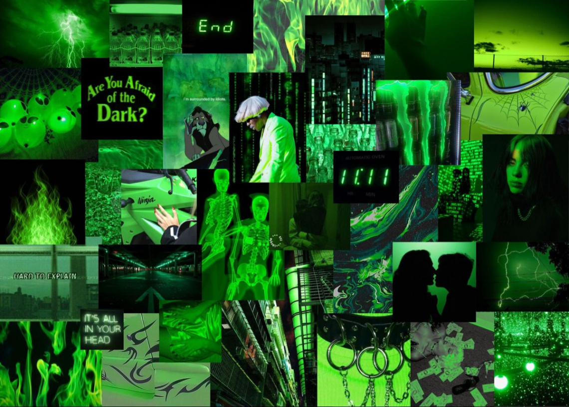 neon green aesthetic laptop wallpaper  Dark green aesthetic