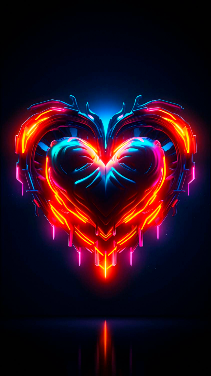 Neon Heart iPhone Wallpaper K - iPhone Wallpapers : iPhone