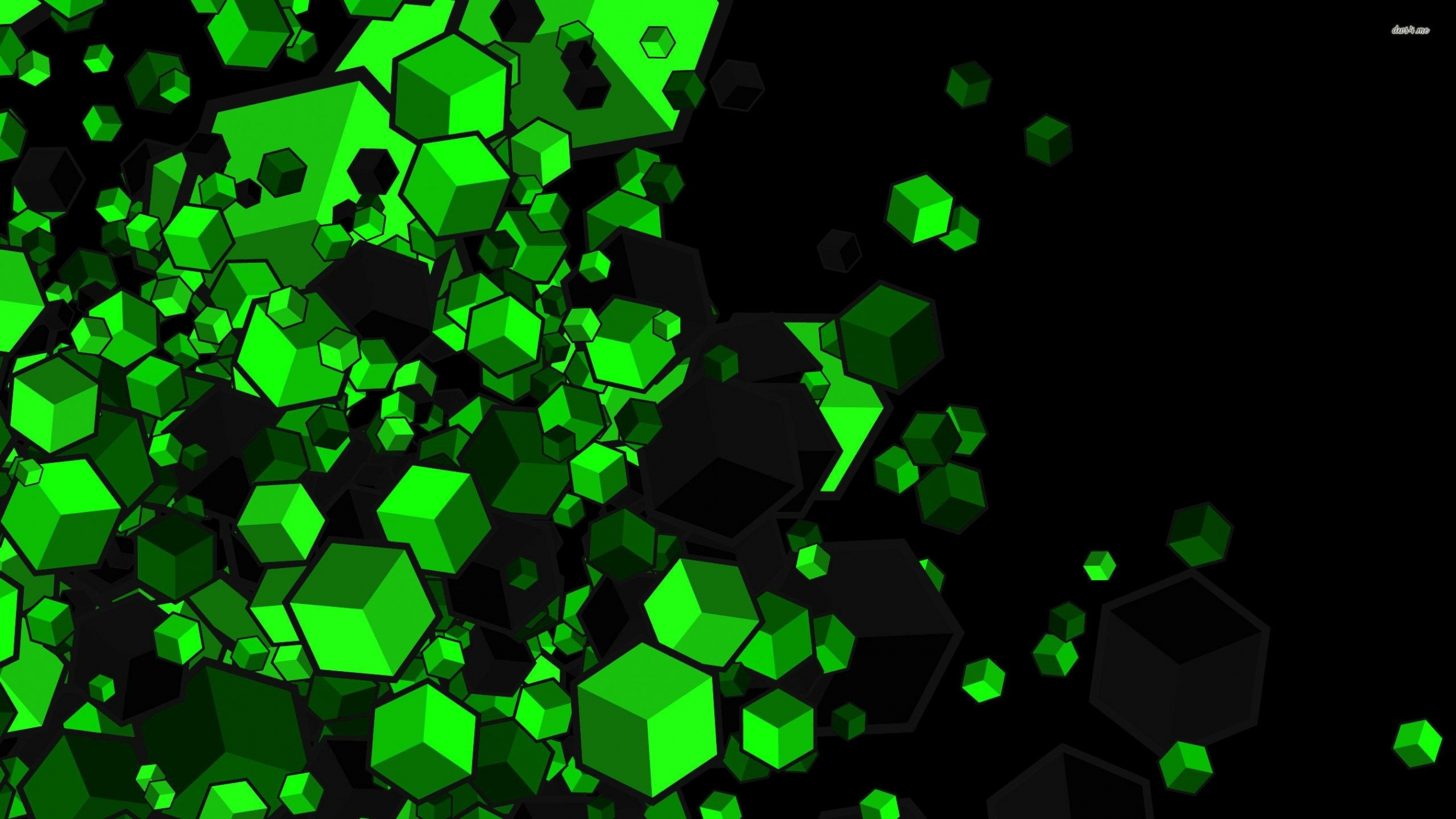 New Wallpaper Green And Black FULL HD 80p For PC Desktop