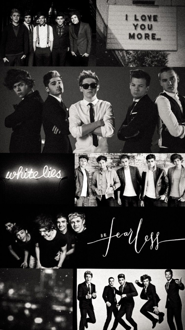 One direction black aesthetic wallpaper  One direction background