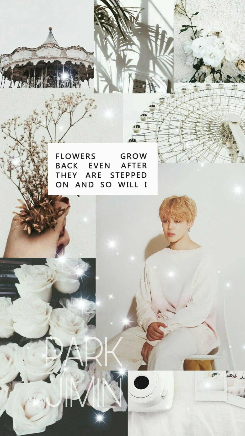 Park Jimin BTS white aesthetic wallpaper lockscreen i love you