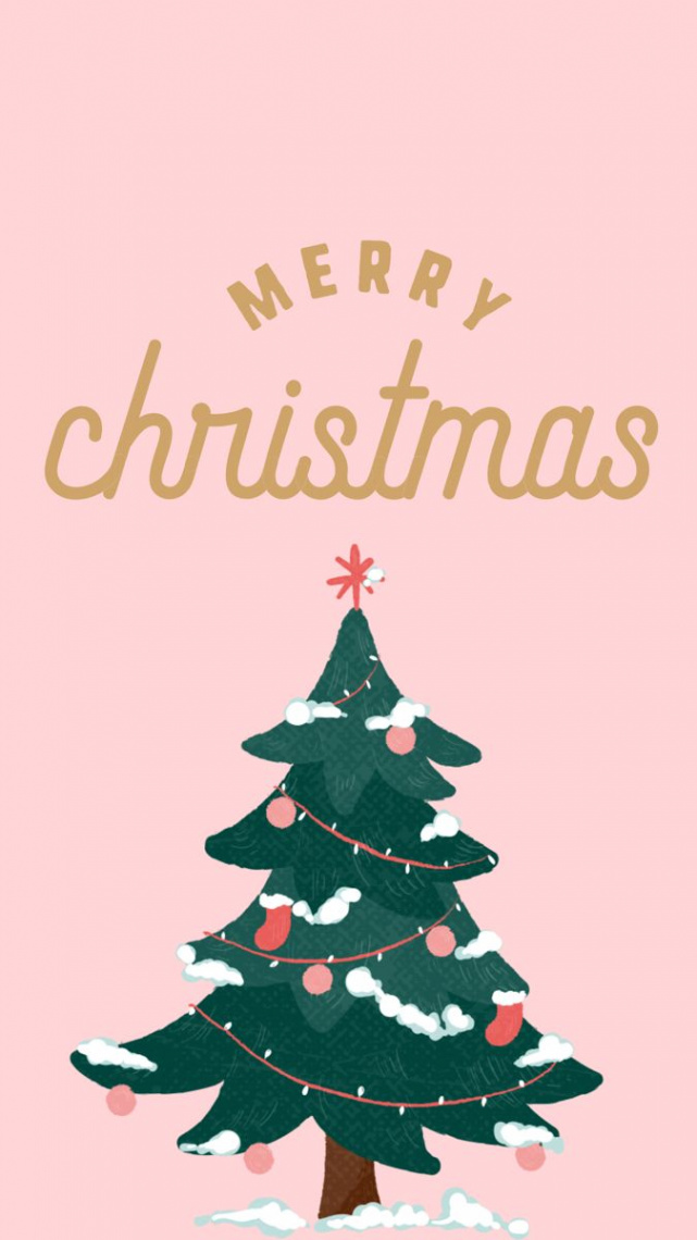 Pink Christmas wallpaper  Christmas phone wallpaper, Cute