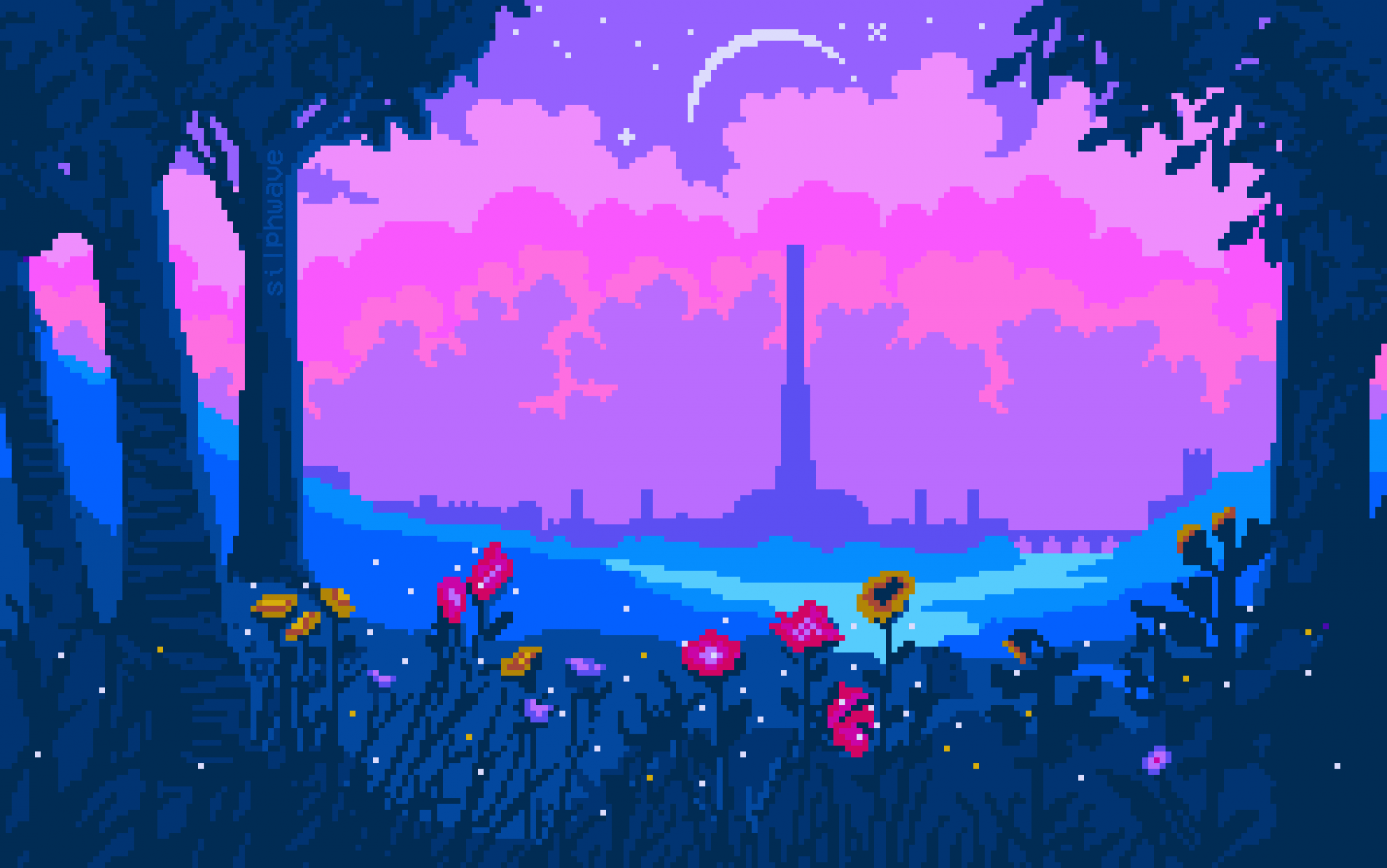 Pixel art aesthetic wallpaper  Pixel art background, Art