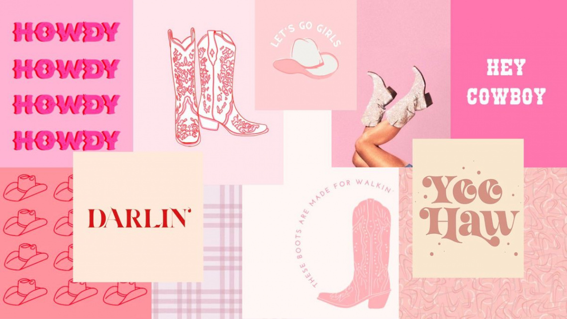 Preppy Cowgirl Wallpaper  Pink wallpaper desktop, Pink wallpaper