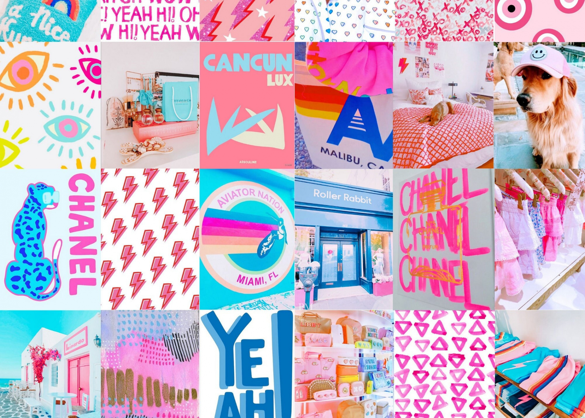 Preppy Wall Collage Kit  Teile