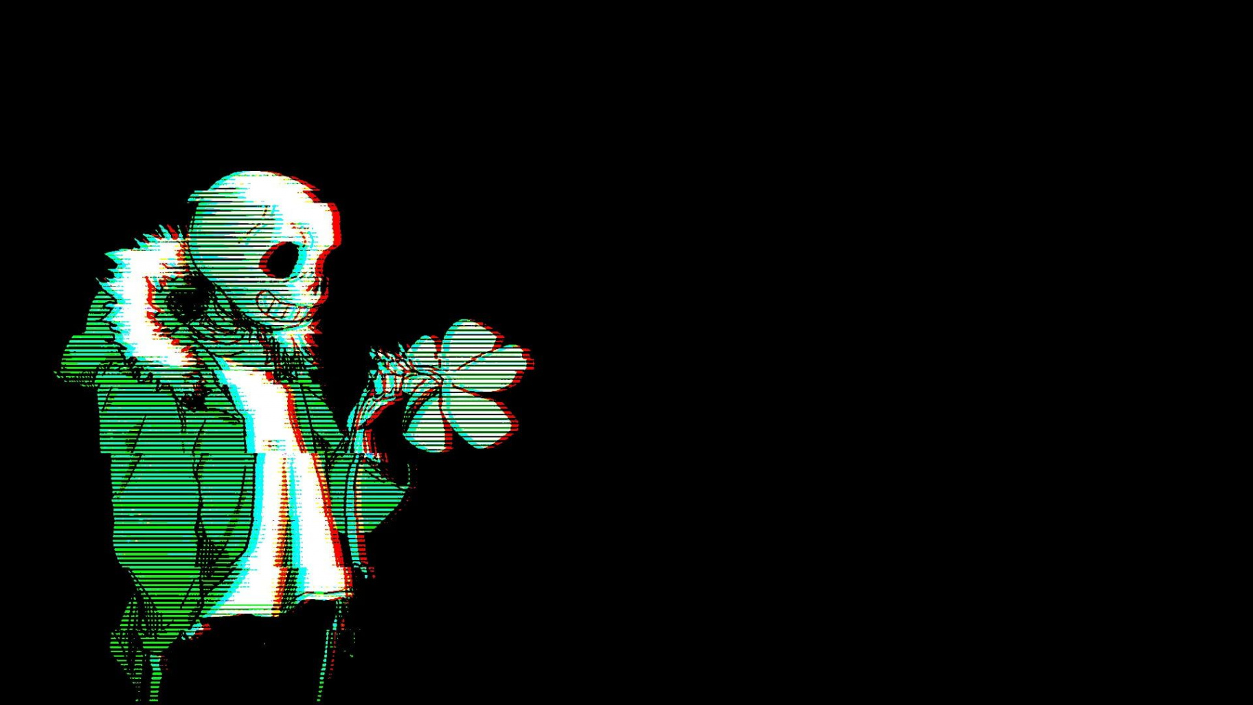 skeleton with green jacket wallpaper #Undertale #Sans chromatic