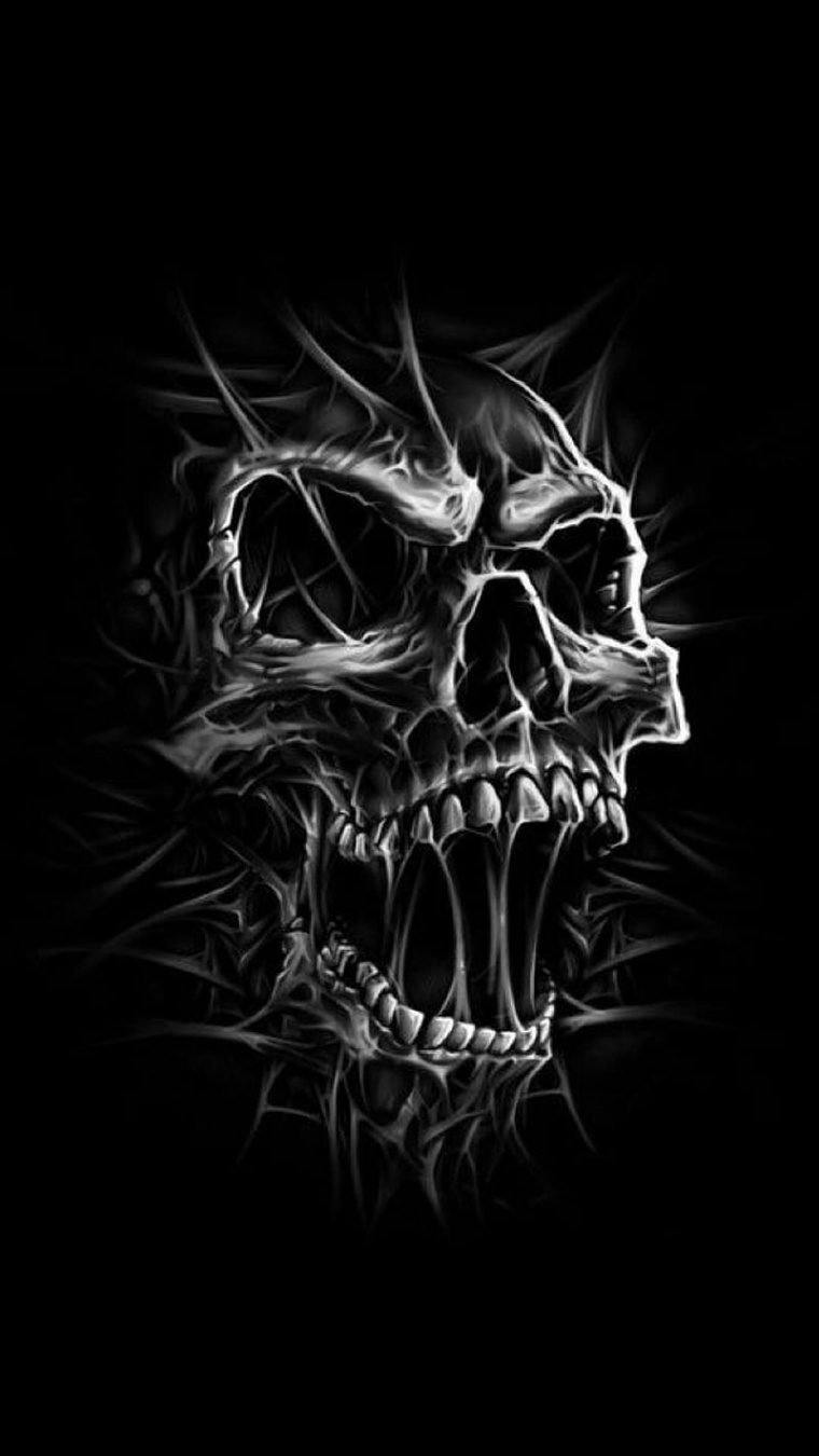 Skull ghost, black and white, ghost, ghosts, horror, love, skull