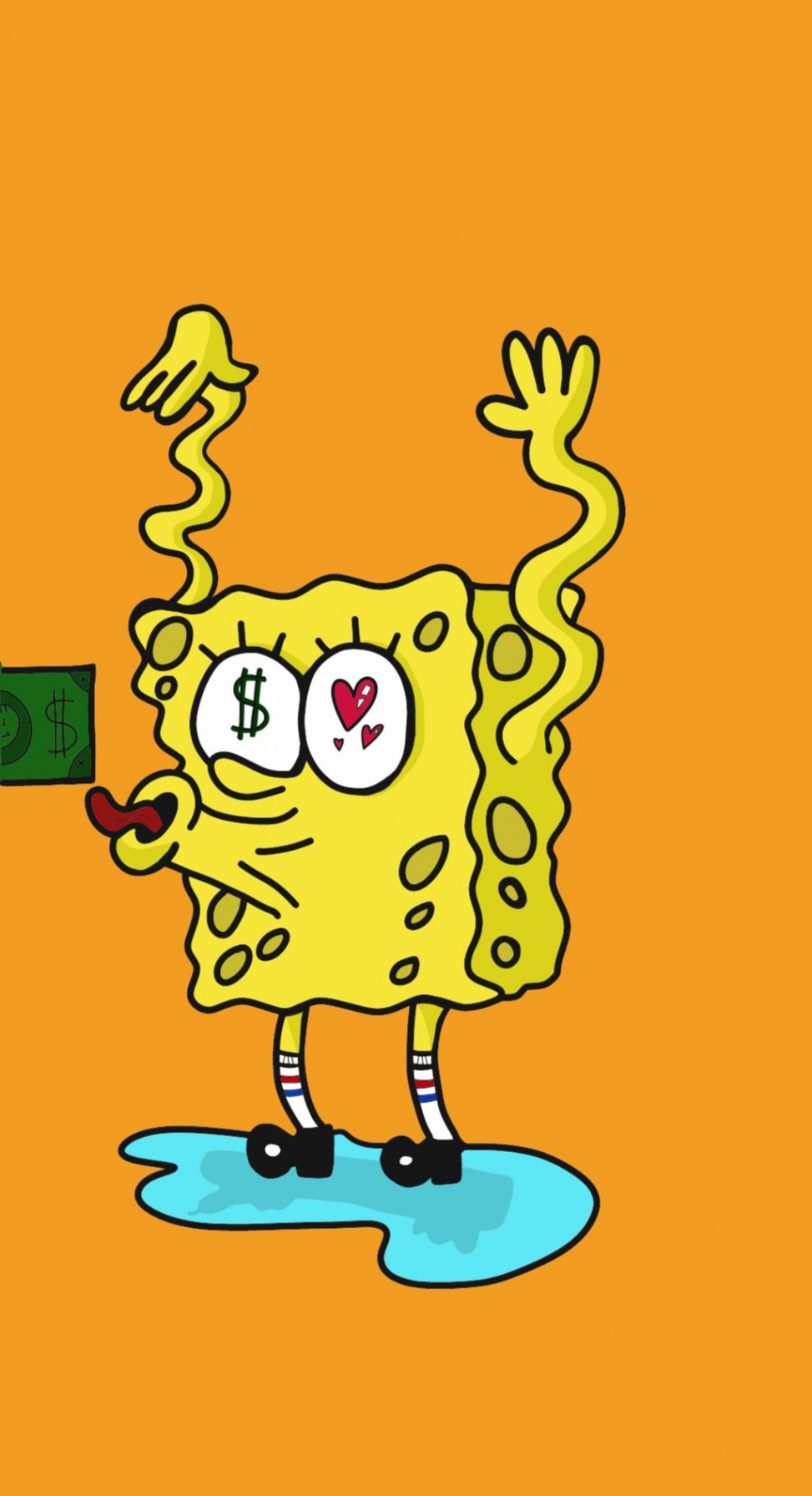 Spongebob wallpaper for two phones  Рисунки пузырями