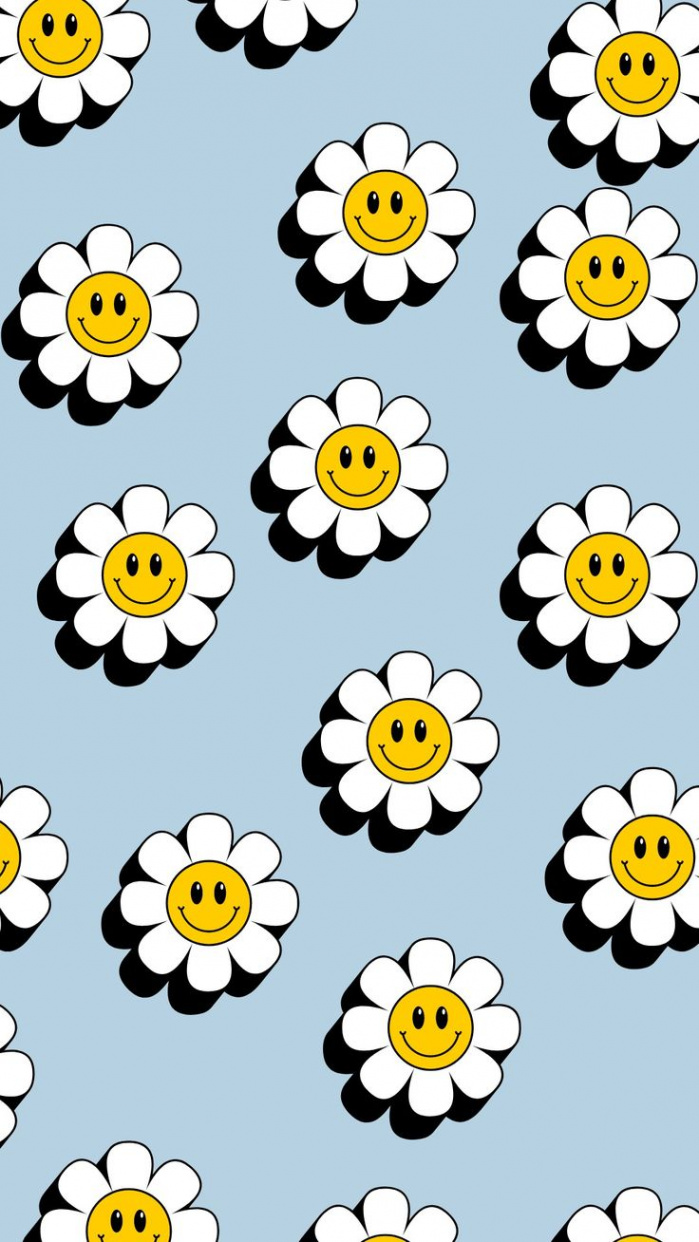 Sunflower Smiley Face Matching Wallpaper  Preppy wallpaper