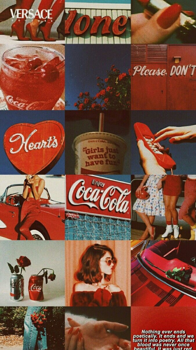 Vintage  Red aesthetic, Cute wallpapers, Wallpaper iphone cute