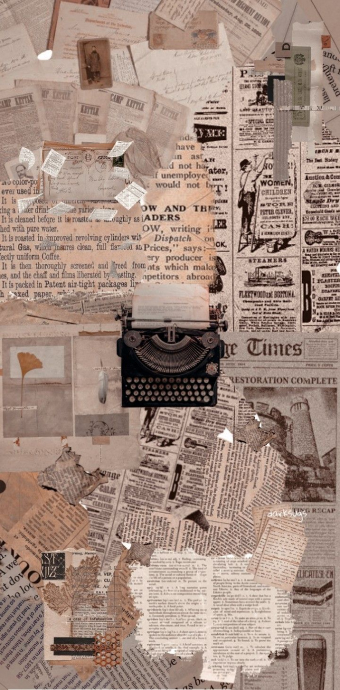 Wallpaper Aesthetic  Newspaper wallpaper, Newspaper collage