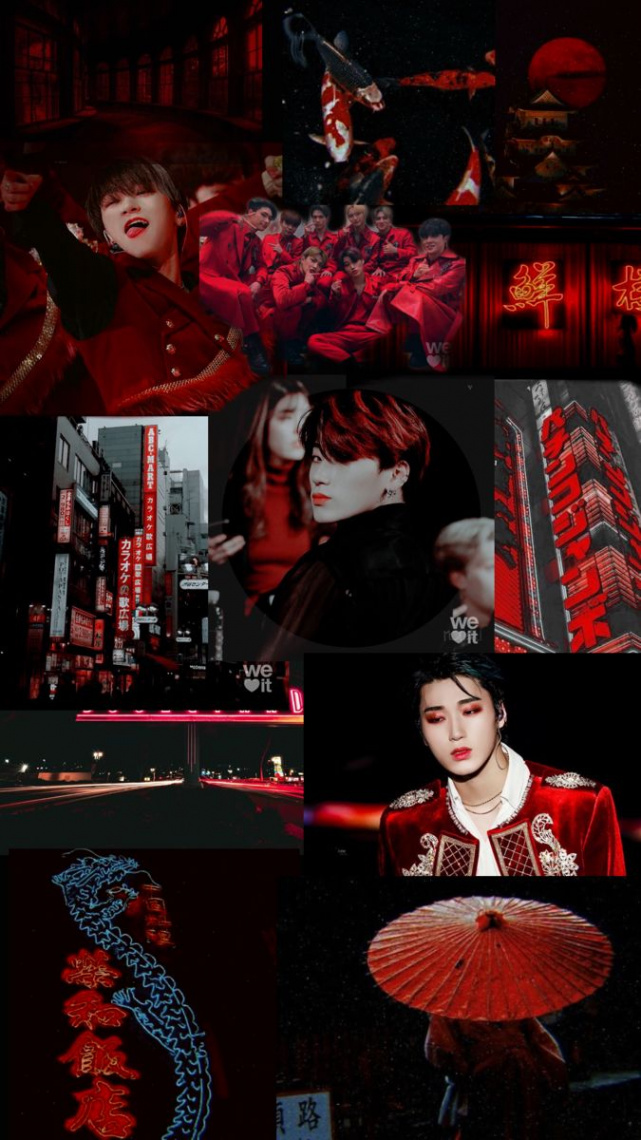 Wallpaper San ateez red  Red aesthetic, Army wallpaper, Kpop