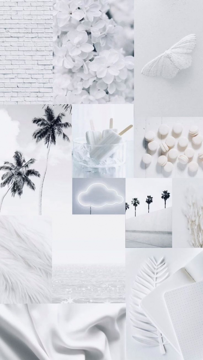 White aesthetic wallpaper  Iphone wallpaper landscape, Aesthetic