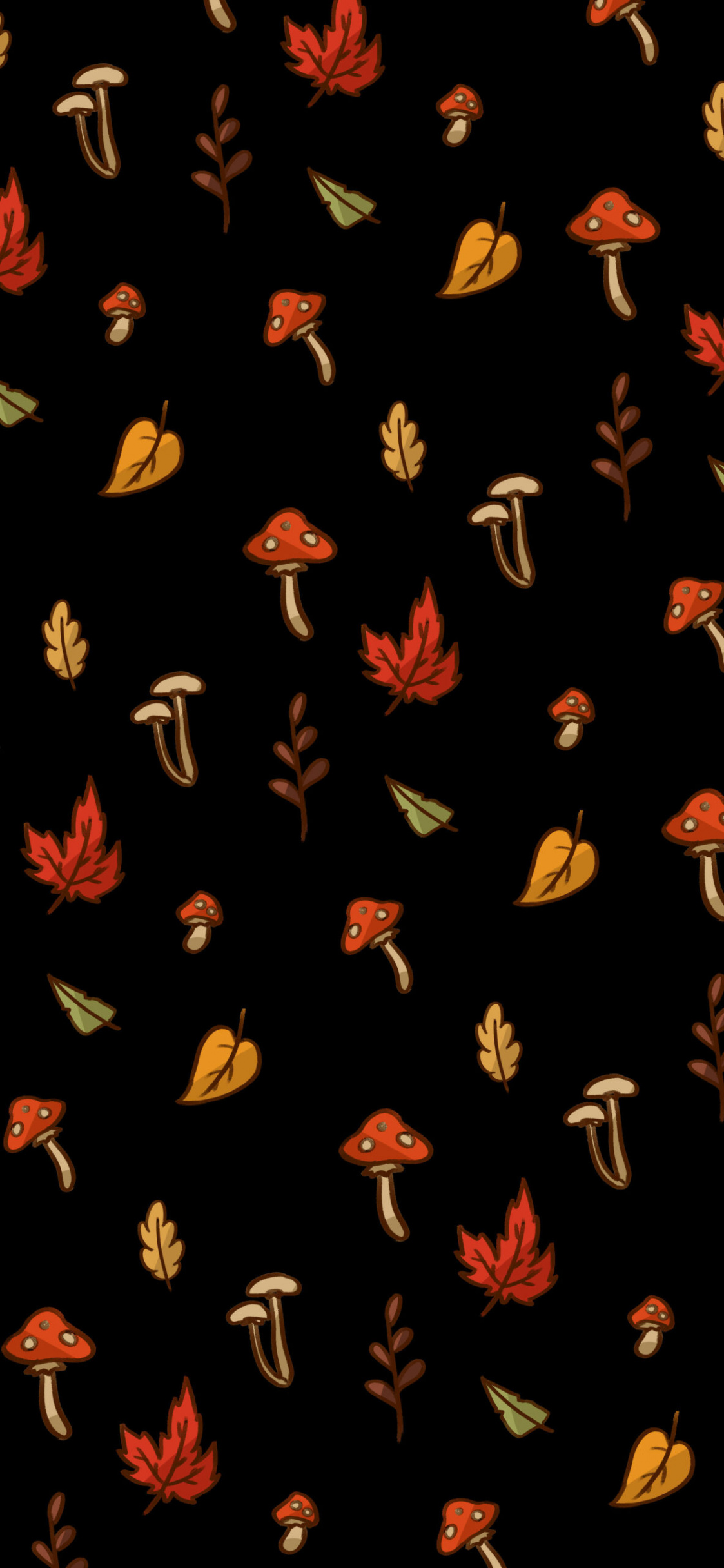 Witchy Fall Black Wallpaper - Aesthetic Fall Wallpaper iPhone HD