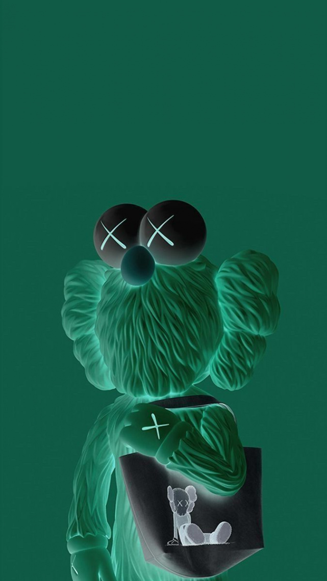 X Ray Green Kaws Wallpaper in   Kaws wallpaper, Iphone