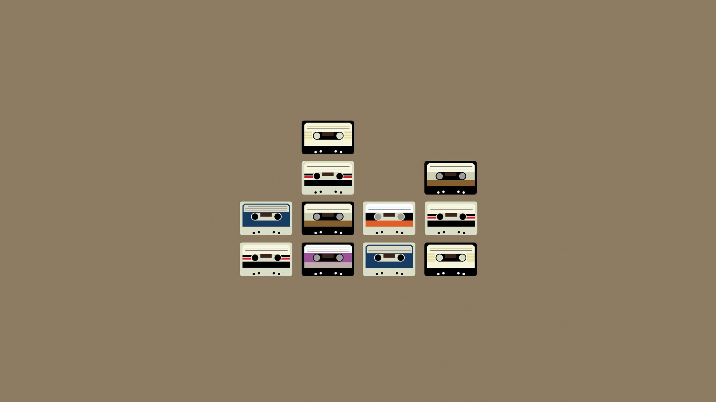 x Wallpaper cassette, set, retro  Fond d