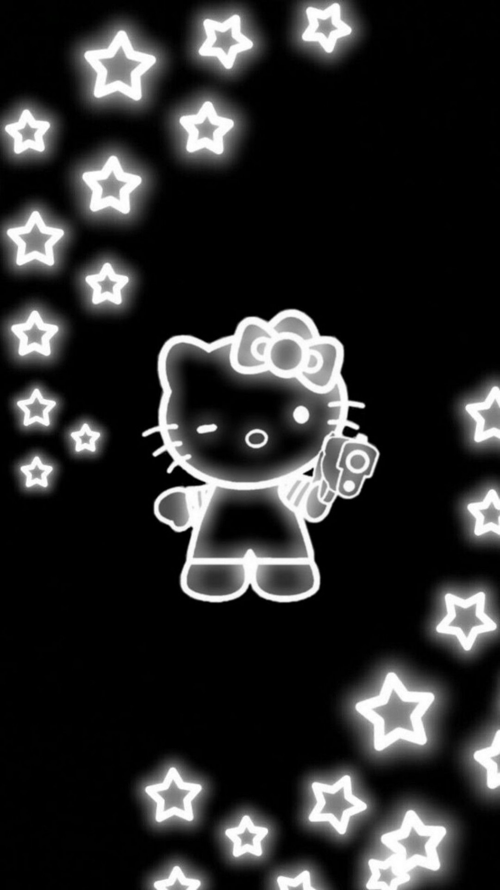 Yk white lightly stars and white lightly hello kitty with black