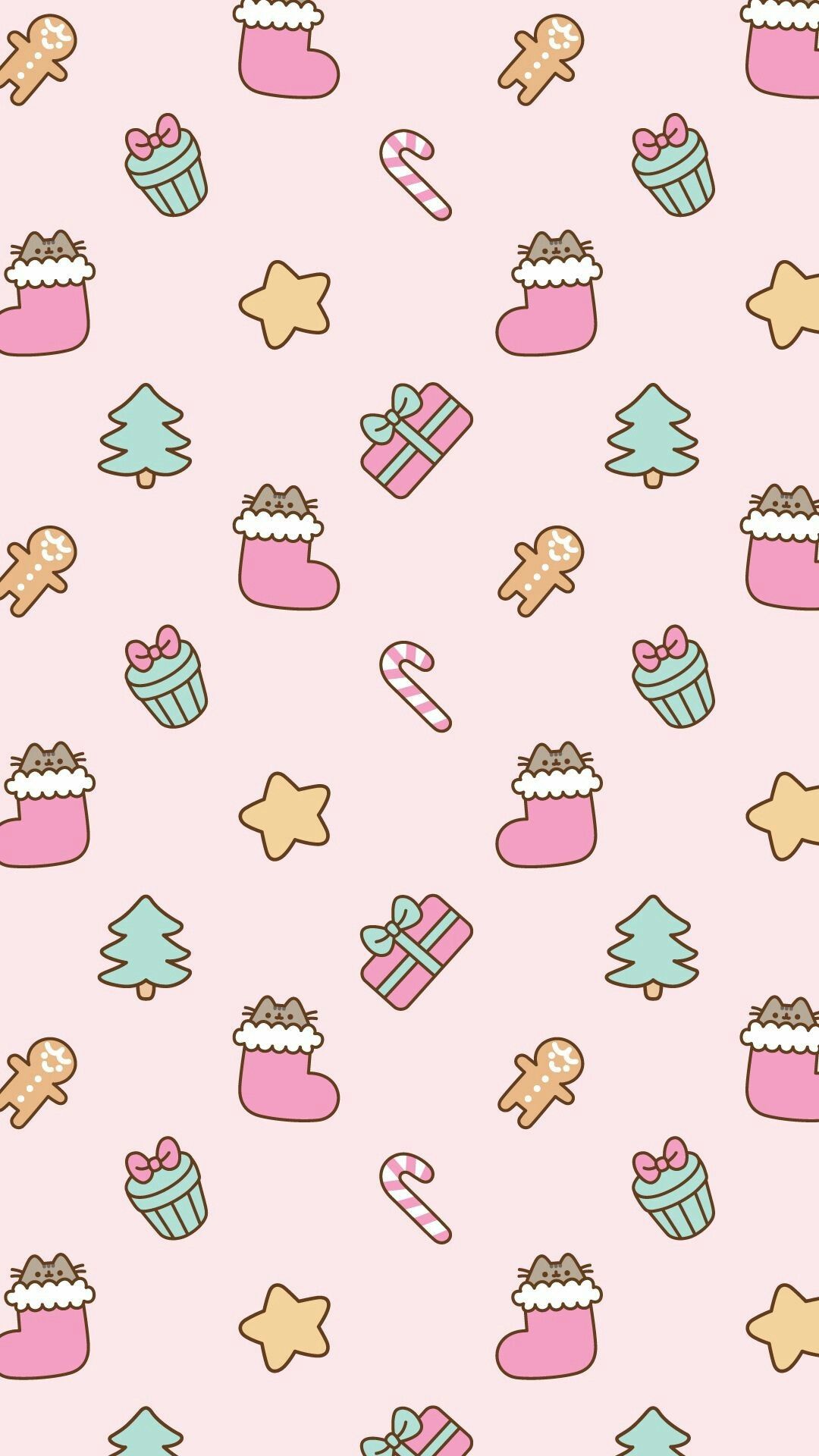 Christmas Lockscreen Laptop Pink