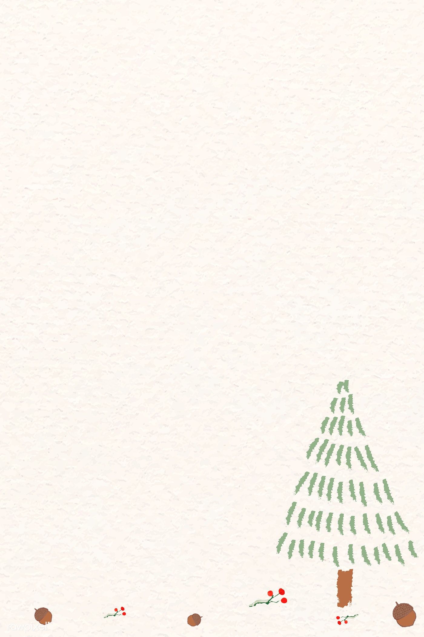 Christmas Tree Wallpaper Beige