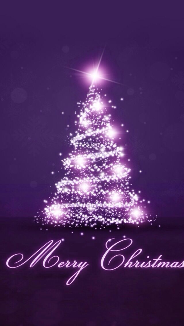 Christmas Tree Wallpaper Purple