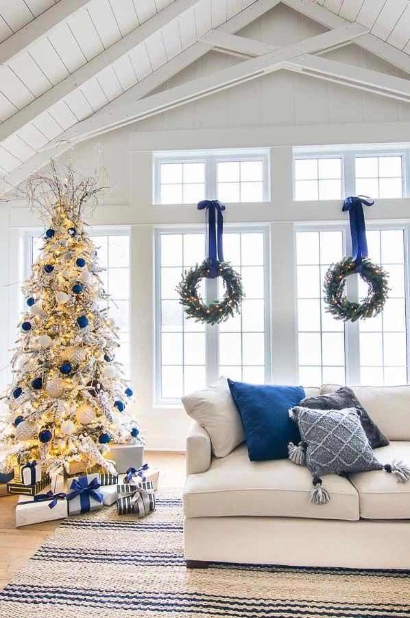 Christmas Wallpaper Navy Blue